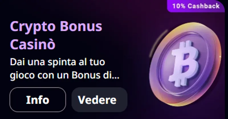 Crypto bonus casino 10 percento cashback